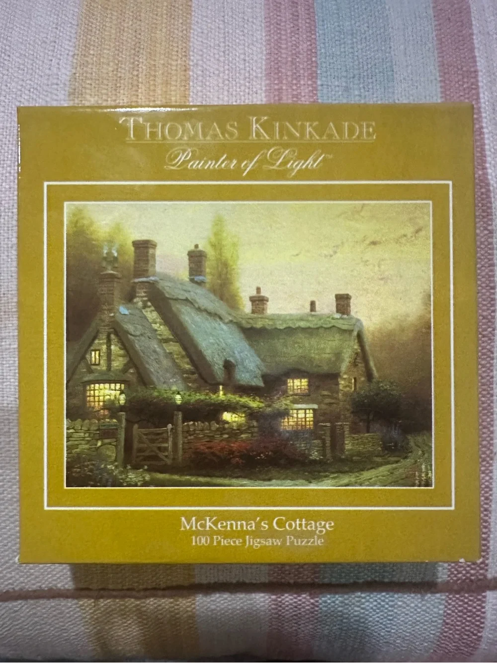 Vtg Thomas Kinkade McKenna’s Cottage 100 Piece Jigsaw Puzzle Ceaco 2001 Sealed
